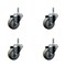 Service Caster 3'' Gray Polyurethane Wheel Swivel 7/16'' Grip Ring Stem Caster Set, 4PK SCC-GR20S314-PPUB-716138-4 - alternate 1
